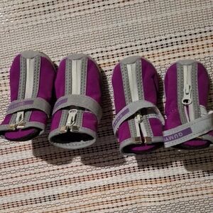Purple and Gray Dog Boots